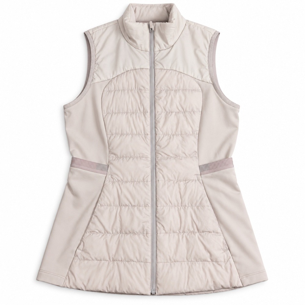 Lululemon Down For It All Vest Women Size 8 Pink Quilted Insulated Running Vest